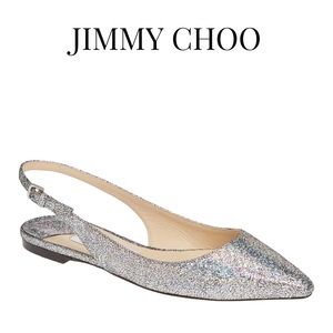Jimmy Choo 🆕 Erin Slingback Flat • Multi Glitter • Size 35EU • BNIB